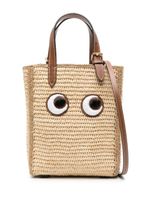 Anya Hindmarch sac cabas en raphia à logo brodé Eyes - Tons neutres - thumbnail