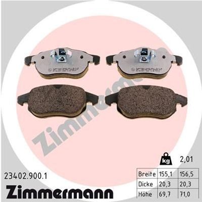 Remblokkenset, schijfrem rd:z 234029001