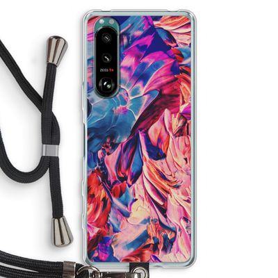 Pink Orchard: Sony Xperia 5 III Transparant Hoesje met koord
