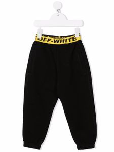 Off-White Kids pantalon de jogging à taille à logo - Noir