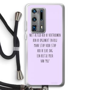 Zelfvertrouwen: Huawei P40 Pro Plus Transparant Hoesje met koord