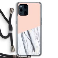 A touch of peach: Oppo Find X3 Pro Transparant Hoesje met koord