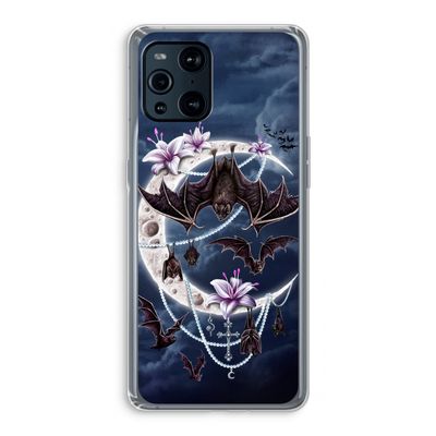 Vleermuizen Maan: Oppo Find X3 Transparant Hoesje
