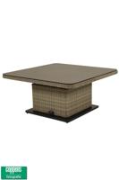 Qopps Sandigo in hoogte verstelbare tuintafel 115 x 115 Kiezel