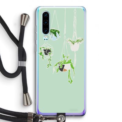 Hang In There: Huawei P30 Transparant Hoesje met koord