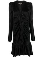 Saint Laurent Pre-Owned robe volantée à manches longues (années 1970) - Noir - thumbnail