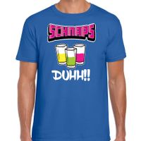 Apres ski t-shirt voor heren - schnaps - blauw - apres ski/wintersport - skien