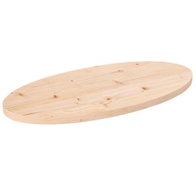 Tafelblad ovaal 60x30x2,5 cm massief grenenhout
