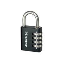 Master Lock Hangslot 40mm zwart 4 cijfers beugel 26mm - 7640EURDBLK Master Lock Hangslot 40mm zwart 4 cijfers beugel 26mm - 7640EURDBLK