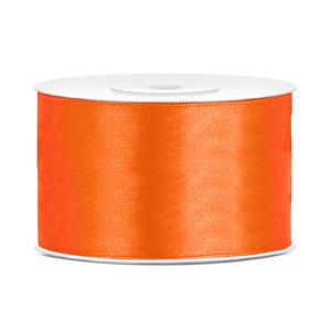 Sierlint satijn - Oranje - 3,8 cm/38 mm x 25 meter - Cadeaulint satijnlint/sierlinten - Hobby