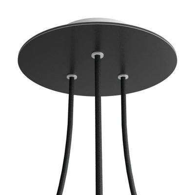 Ronde plafondkap mat zwart minimalistisch 20 cm 3 uit