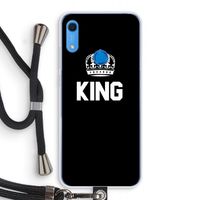 King zwart: Huawei Y6s Transparant Hoesje met koord
