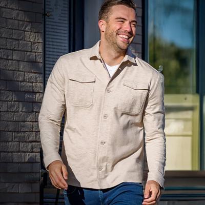 Heren Overshirt Andel | Zand Melange