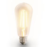 Smart filament lamp - ST64 Edison lamp - E27 - 7 Watt 806 lumen - CCT White ambience - Wifi & Bluetooth - Google Home, Amazon Alexa en Siri - LED Gloeilamp