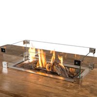 Veiligheidsglas voor inbouwbrander rechthoekig - klein Veiligheidsglas voor inbouwbrander rechthoekig - klein