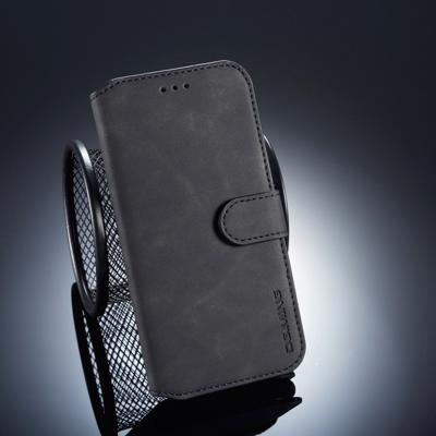 DG. MING Retro olie kant horizontale Flip Case voor Huawei P20 Lite / Nova 3e met houder & kaartsleuven & portemonnee (zwart)