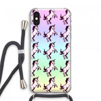 Musketon Unicorn: iPhone XS Max Transparant Hoesje met koord