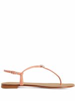 Giuseppe Zanotti tongs en cuir à fleurs appliquées - Rose