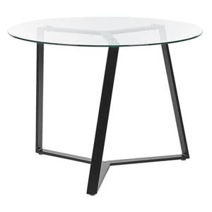 Beliani - KEBRI - Eettafel - Zwart - 100 x 100 cm - Veiligheidsglas