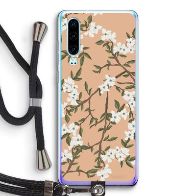Blossoming spring: Huawei P30 Transparant Hoesje met koord