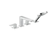 Hansgrohe Metropol 4-gats badrandmengkraan afbouwdeel met rechte greep, chroom Hansgrohe Metropol 4-gats badrandmengkraan afbouwdeel met rechte greep, chroom