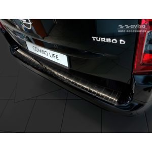 Zwart RVS Bumper beschermer passend voor CitroÃ«n Berlingo (Multispace) & Peugeot Partner AV245186
