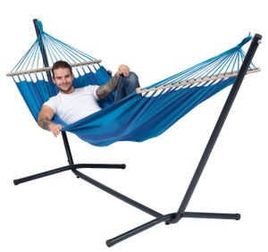 Hangmatset 1 Persoons Easy & Relax Blue - Colombiaanse, Spreidstang - Blauw - 120 kg - Tropilex