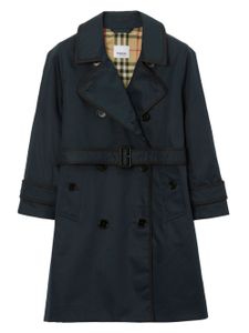 Burberry Kids trench à boutonnière croisée - Bleu