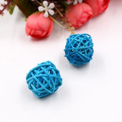 10 stuks kunstmatige stro bal voor Birthday Party bruiloft Kerstmis Home decor (blauw)