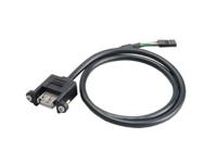 Akasa USB-kabel USB 2.0 Shrouded header 4-polig, USB-A bus 0.60 m Zwart Schroefbaar, Vergulde steekcontacten, UL gecertificeerd AK-CBUB06-60BK - thumbnail