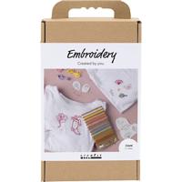 Creativ Company Hobbyset borduurwerk, t-shirt, wit, 1 doos