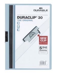 Durable Duraclip 30 stofklepmap PVC Lichtblauw, Transparant