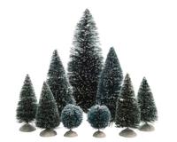 Denneboom assortiment set 9 boompjes groen Kerst Everlands - Everlands Denneboom assortiment set 9 boompjes groen Kerst Everlands - Everlands