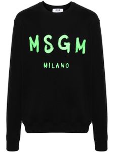 MSGM sweat en coton à logo imprimé - Noir