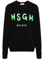 MSGM sweat en coton à logo imprimé - Noir