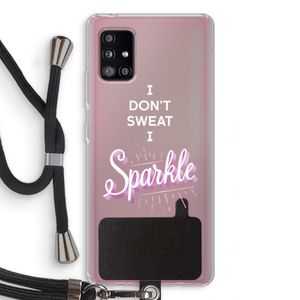 Sparkle quote: Samsung Galaxy A51 5G Transparant Hoesje met koord