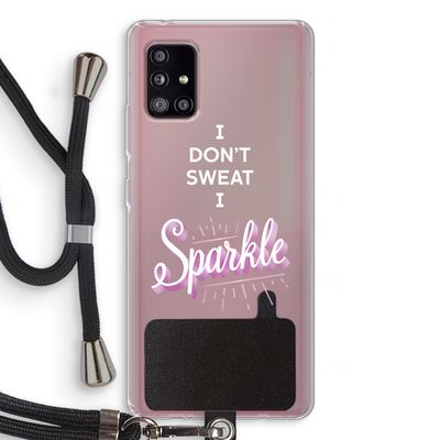 Sparkle quote: Samsung Galaxy A51 5G Transparant Hoesje met koord