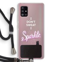 Sparkle quote: Samsung Galaxy A51 5G Transparant Hoesje met koord