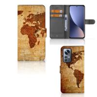 Xiaomi 12 Pro | Flip Cover | Wereldkaart