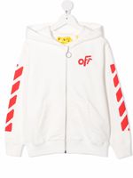 Off-White Kids hoodie à logo imprimé - Blanc - thumbnail