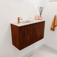 Toiletmeubel Mondiaz Joya Dlux | 71.6 cm | Meubelkleur Ruby | Faye wastafel Nata Wasbak Links | 1 kraangat