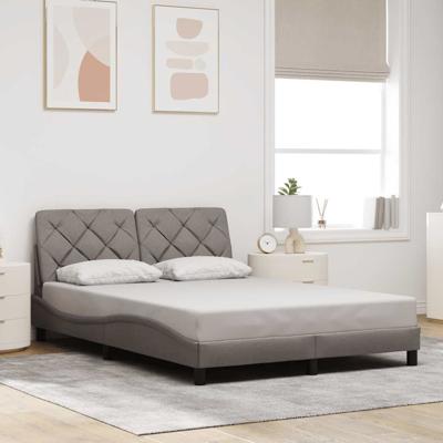 Bedframe zonder matras stof taupe 140x200 cm