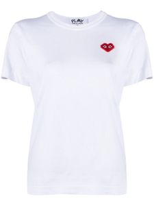 Comme Des Garçons Play t-shirt à logo brodé - Blanc