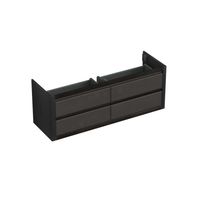 Onderkast Forzalaqua Gela 160x51x60 cm 4 Softclose Lades Eiken Black Oiled Forzalaqua