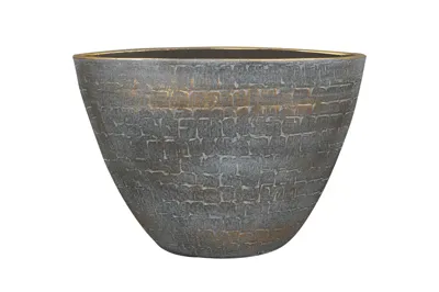Planter renzo l33b16h25 shiny grey