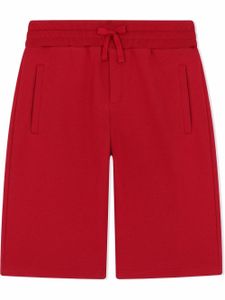 Dolce & Gabbana Kids short de sport à patch logo - Rouge