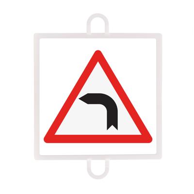 TRAFFIC WARNING SIGN PANEL Nº 12 (LEFT TURN)