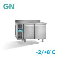 Dieptekoelwerkbank | 2 deurs GN | werkblad met opstaande rand | remote