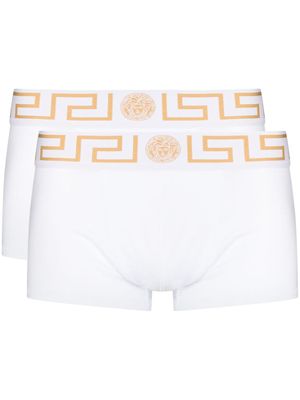 Versace lot de deux boxers Greca Border - Blanc