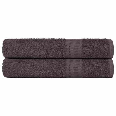 VidaXL Handdoeken 2 st 100x200cm 360 g/m² 100% katoen antracietkleurig